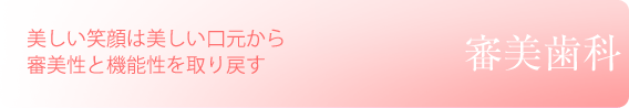 審美性と機能性を取り戻す審美歯科